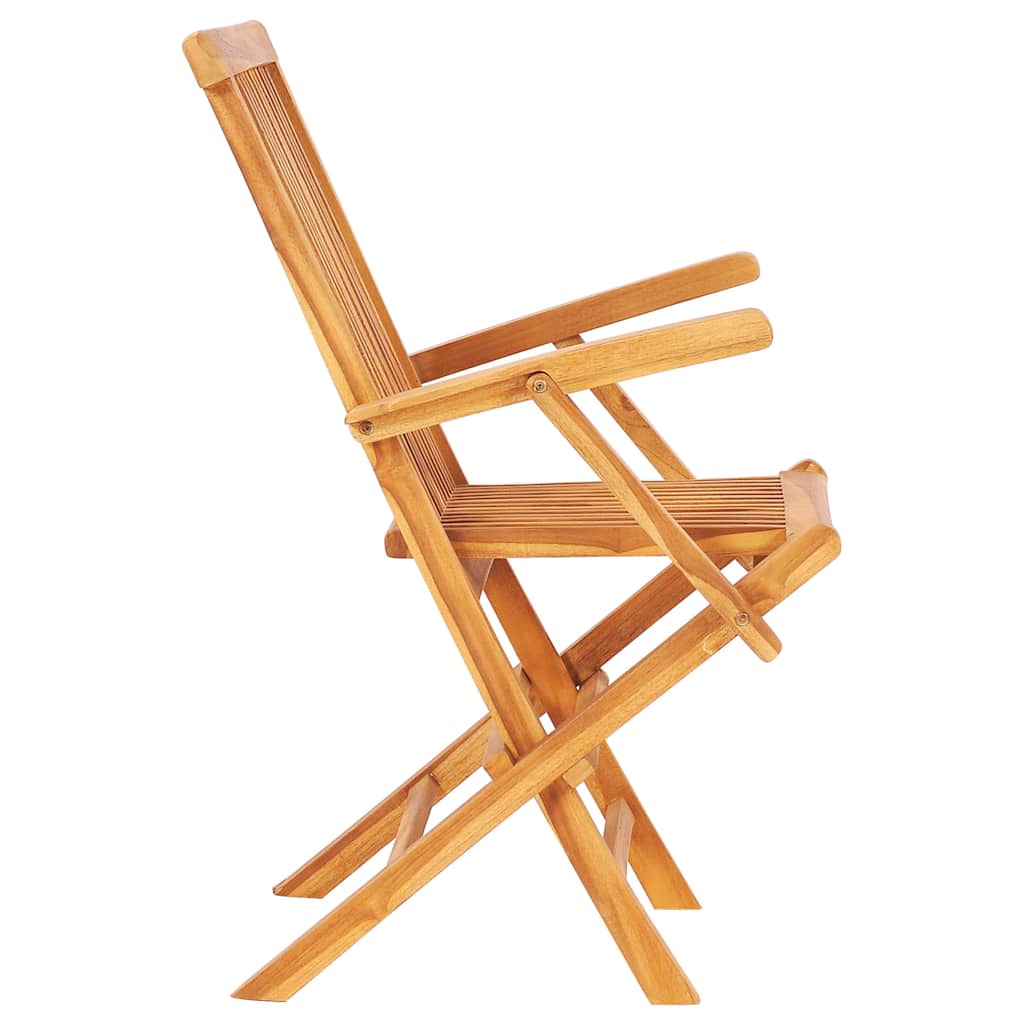 48999 vidaXL 7 Piece Folding Outdoor Dining Set Solid Teak Wood