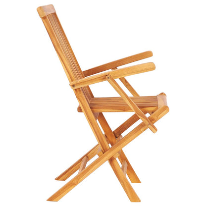 48999 vidaXL 7 Piece Folding Outdoor Dining Set Solid Teak Wood