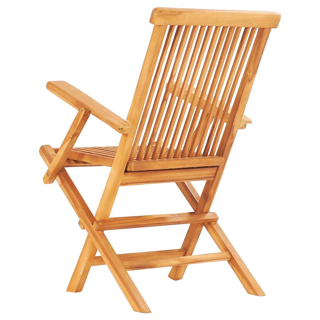 48999 vidaXL 7 Piece Folding Outdoor Dining Set Solid Teak Wood