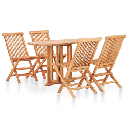 Outdoor Dining Set | Natural Teak | Solid Teak Wood | 5 Piece Set