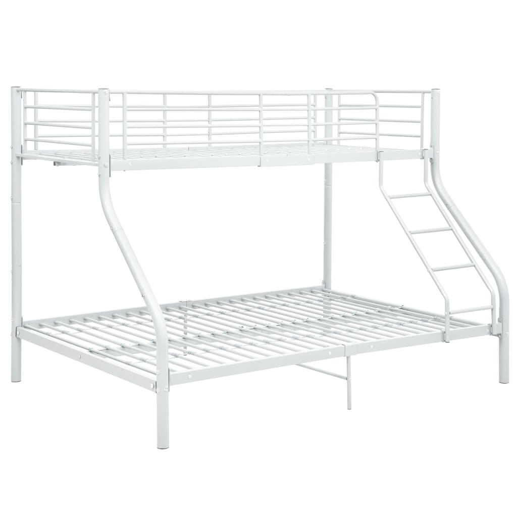 Bunk Bed | White | Powder-Coated Metal | 90x200 cm / 140x200 cm