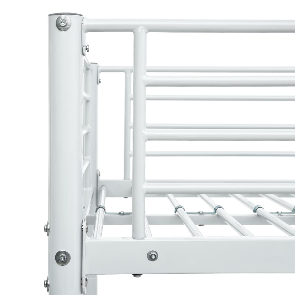 Bunk Bed | White | Powder-Coated Metal | 90x200 cm / 140x200 cm