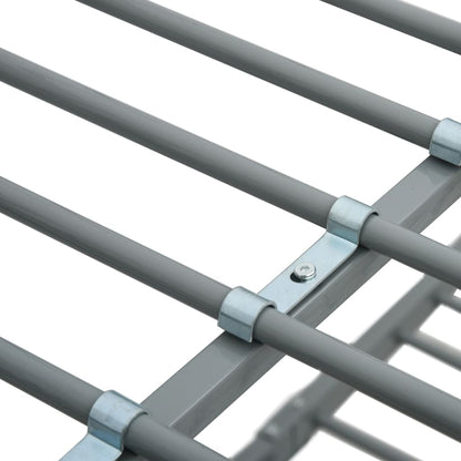 Bunk Bed | Grey | Powder-Coated Steel | Twin and Full |  Durable