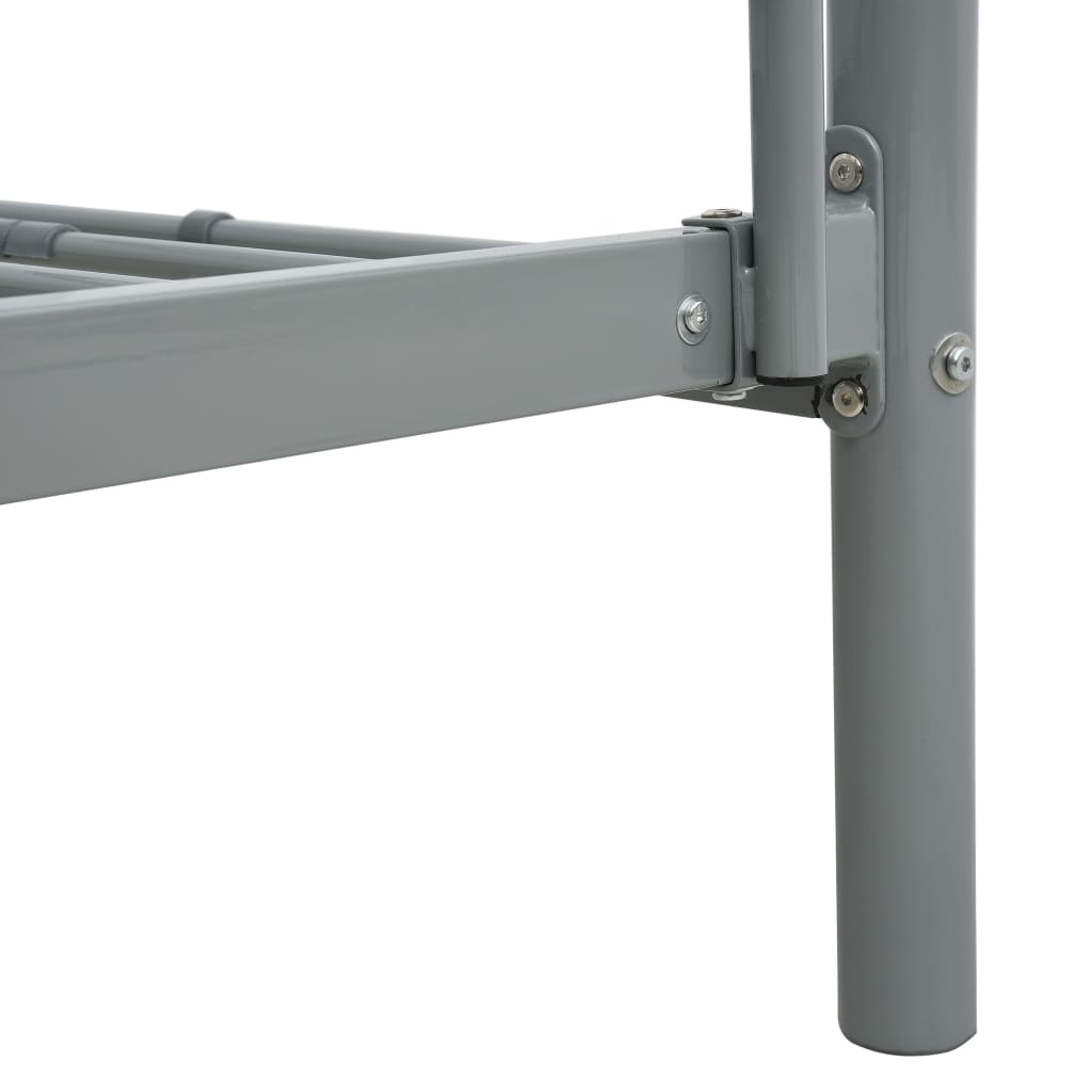 Bunk Bed | Grey | Powder-Coated Steel | Twin and Full |  Durable