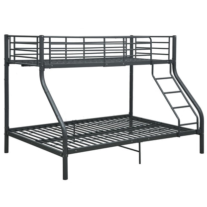 Bunk Bed | Black | Metal | 140x200 cm/90x200 cm | Bunk Bed | Rectangular