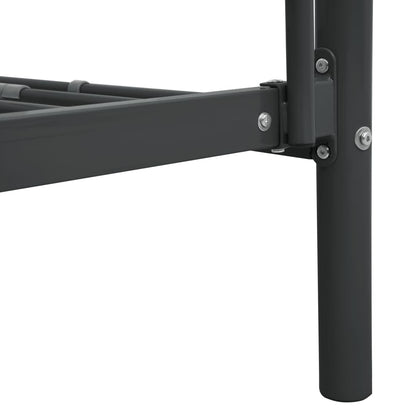 Bunk Bed | Black | Metal | 140x200 cm/90x200 cm | Bunk Bed | Rectangular