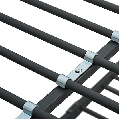 Bunk Bed without Mattress Black Metal 90x200cm