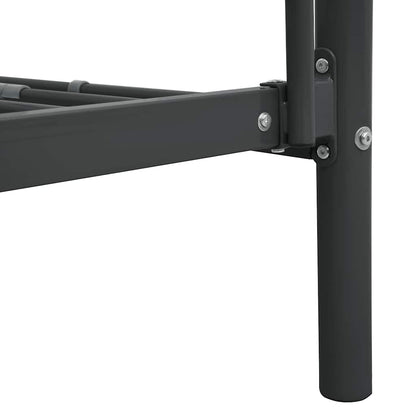 Bunk Bed without Mattress Black Metal 90x200cm