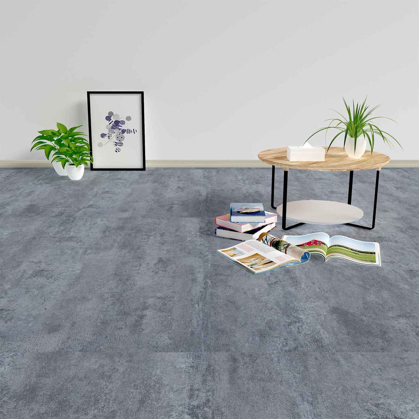 Flooring Planks 5.11 m² 55 pcs PVC Grey Marble