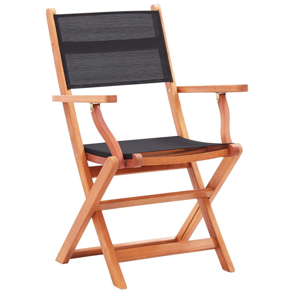 Garden Chair | Set of 2 | Black and natural