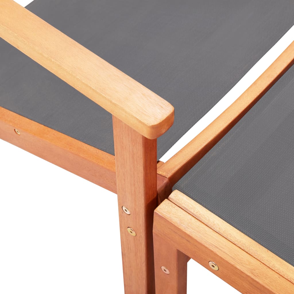 Garden Chair | Grey | Solid eucalyptus wood | Medium | Foldable