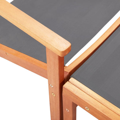 Garden Chair | Grey | Solid eucalyptus wood | Medium | Foldable