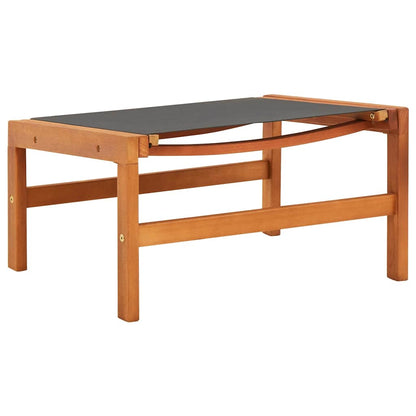 48700 vidaXL Garden Chair with Footrest Solid Eucalyptus Wood and Textilene
