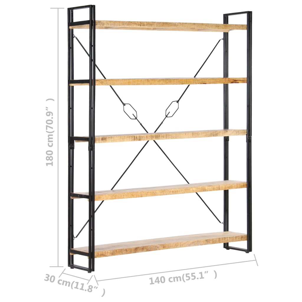Bookcase | Mango Wood Brown, Black