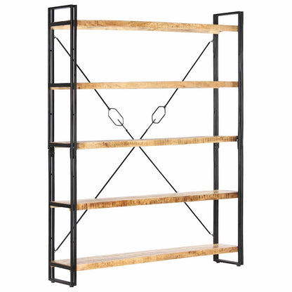 5-Tier Bookcase 140x30x180 cm Solid Mango Wood