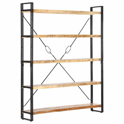 5-Tier Bookcase 140x30x180 cm Solid Mango Wood
