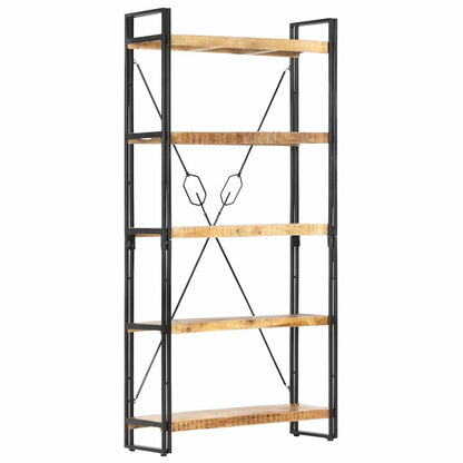 5-Tier Bookcase 90x30x180 cm Solid Mango Wood