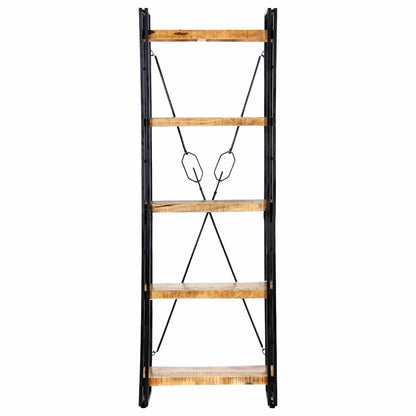 5-Tier Bookcase 60x30x180 cm Solid Mango Wood