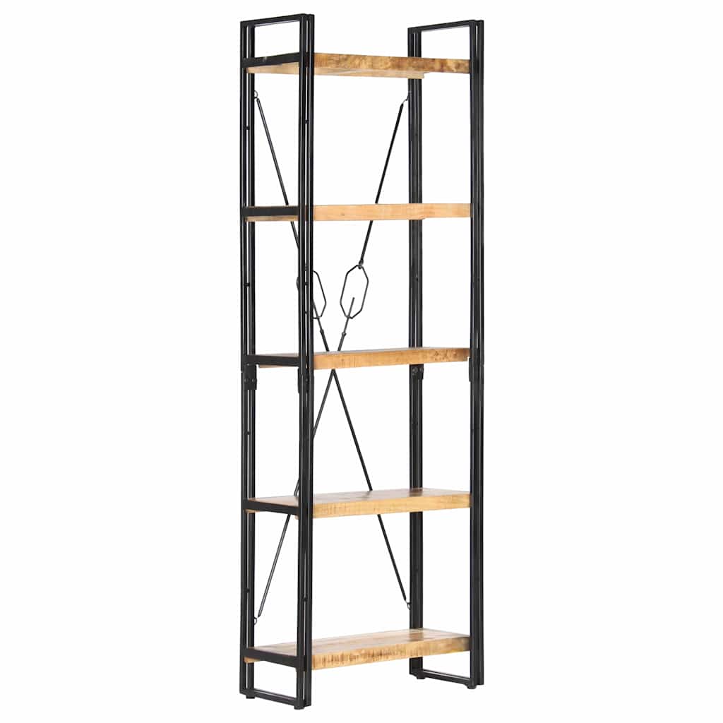 5-Tier Bookcase 60x30x180 cm Solid Mango Wood