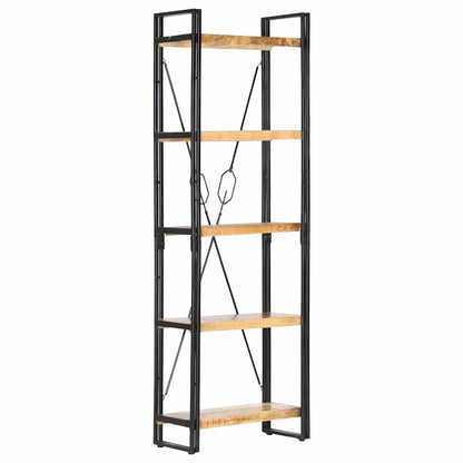 5-Tier Bookcase 60x30x180 cm Solid Mango Wood