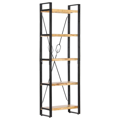 5-Tier Bookcase 60x30x180 cm Solid Mango Wood