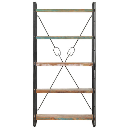5-Tier Bookcase 90x30x180 cm Solid Reclaimed Wood