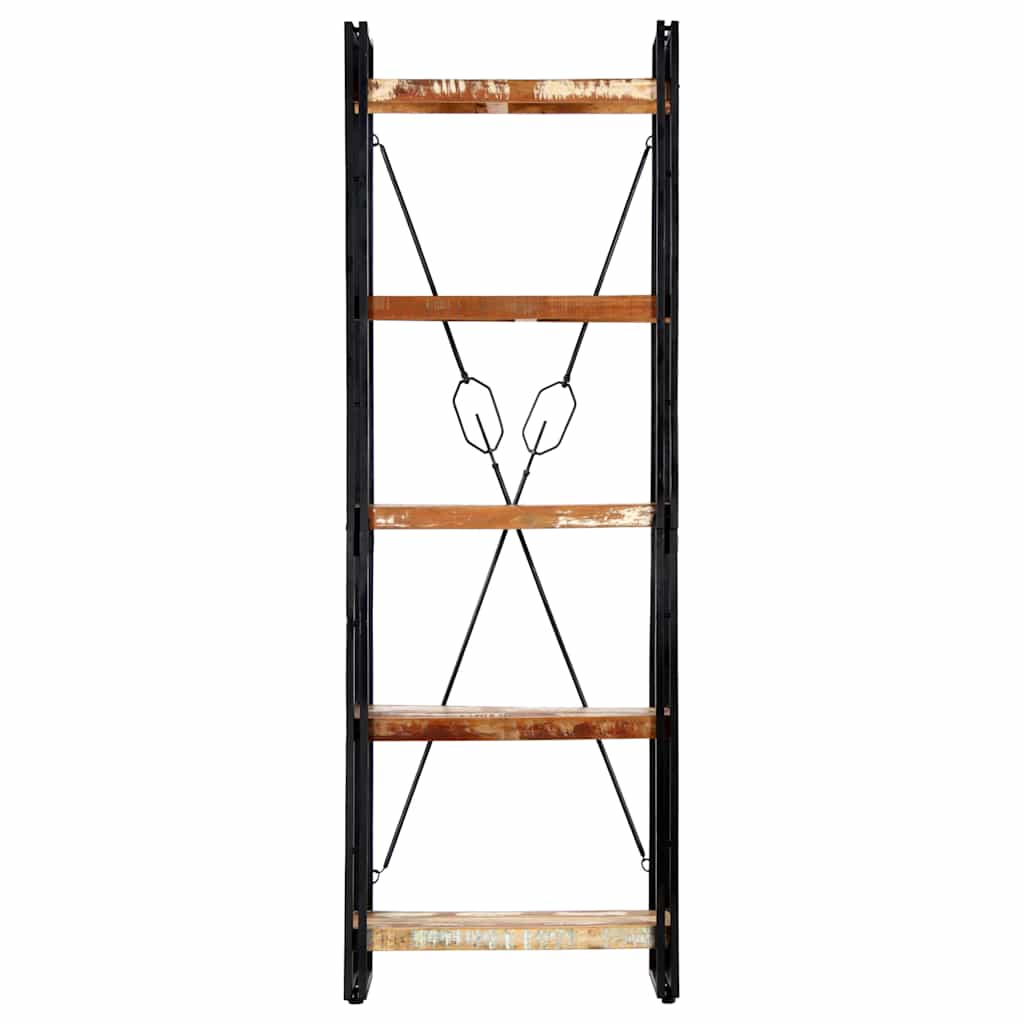 5-Tier Bookcase 60x30x180 cm Solid Reclaimed Wood