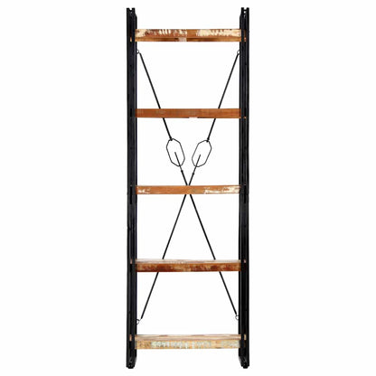 5-Tier Bookcase 60x30x180 cm Solid Reclaimed Wood