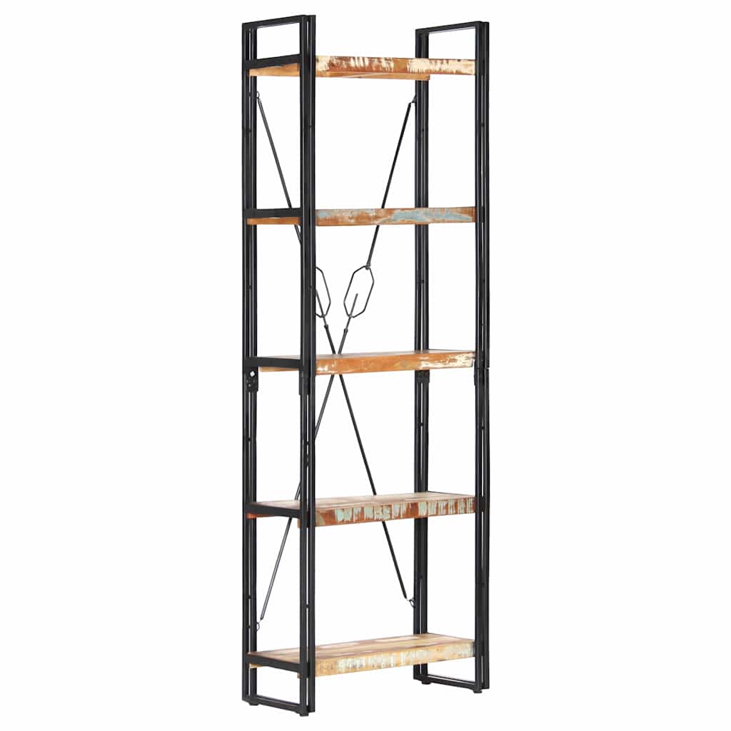 5-Tier Bookcase 60x30x180 cm Solid Reclaimed Wood
