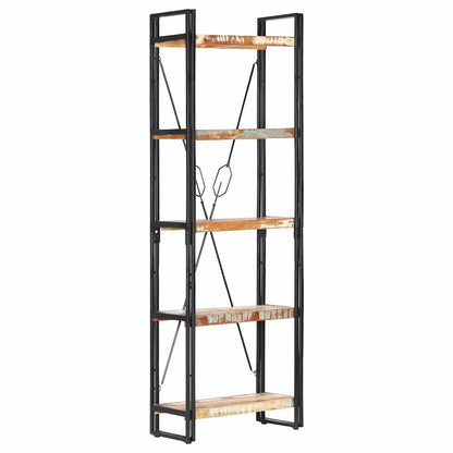 5-Tier Bookcase 60x30x180 cm Solid Reclaimed Wood