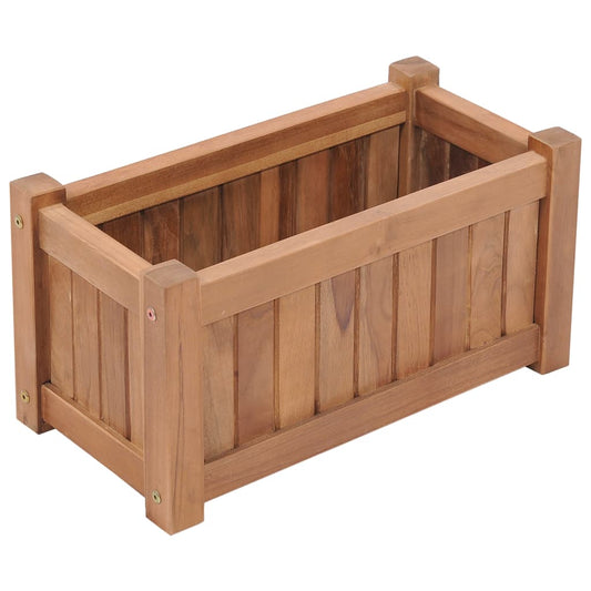 Raised Bed | Teak | Solid Teak Wood | 50x25x25 cm | Durable | Planter
