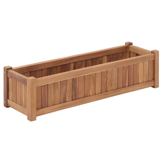 Raised Bed | Teak Wood | Fine sanded teak wood | 100x30x25 cm | Durable