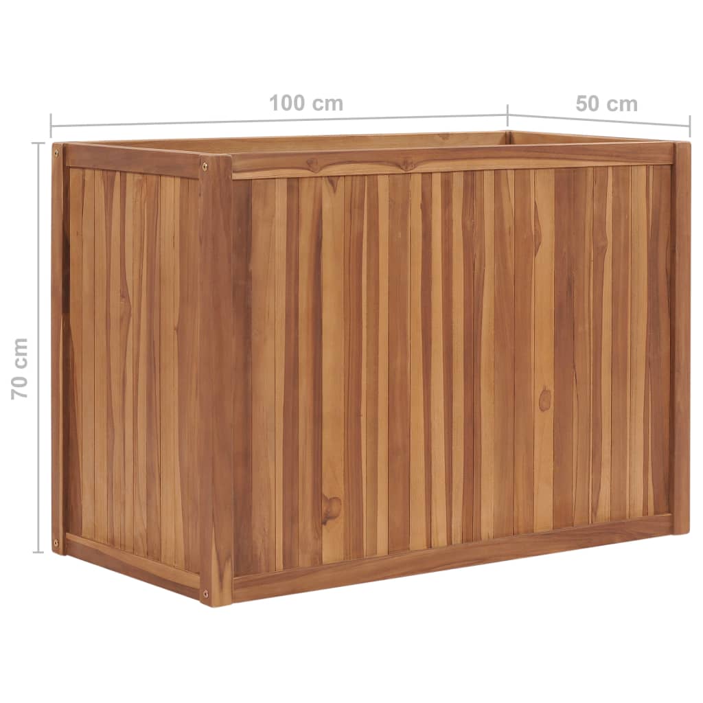 Raised Bed 100x50x70 cm Solid Teak Wood