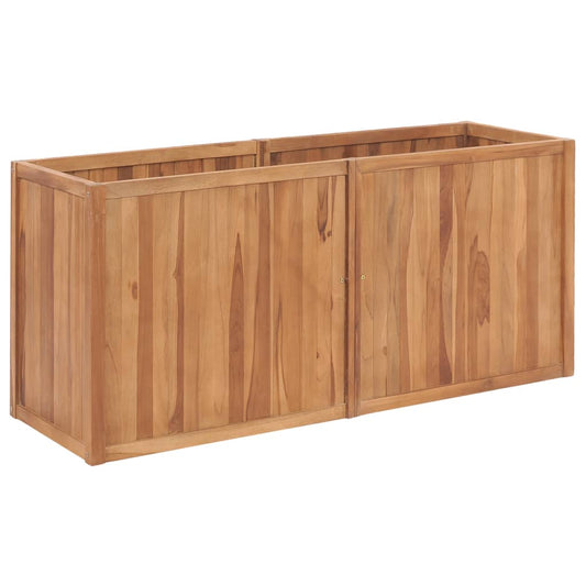 Raised Bed | Natural Teak | Teak Wood | 150x50x70 cm | Garden Raised Bed