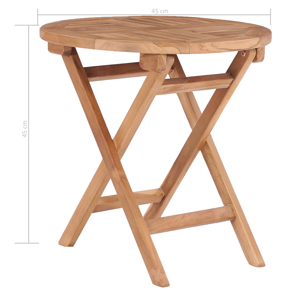 Outdoor Table | Natural teak | Solid teak wood | Compact | Foldable
