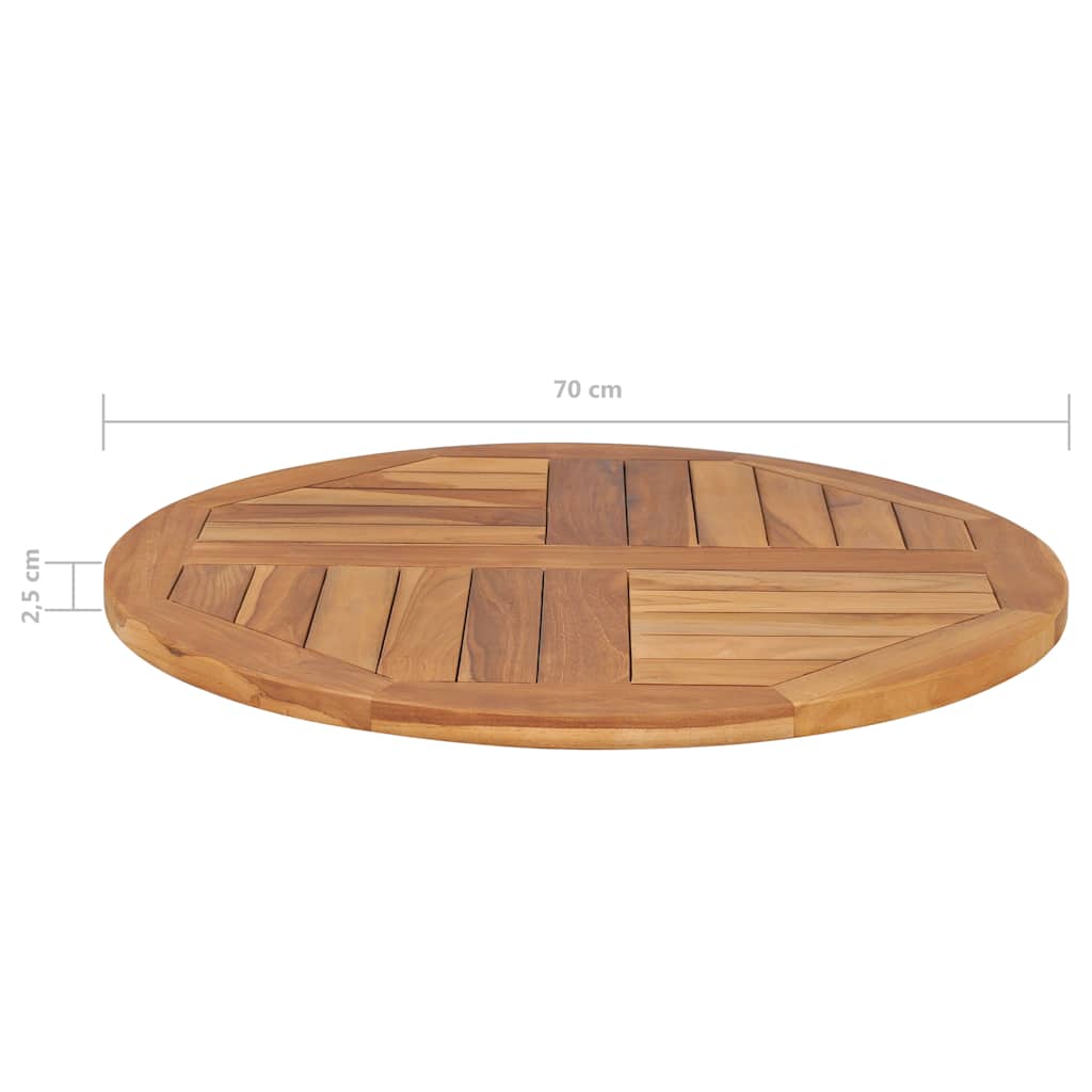 Tabletop | Teak | Solid wood | Medium | Durable | Round | Rustic