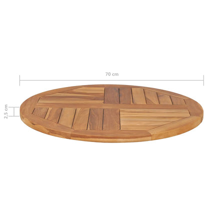 Tabletop | Teak | Solid wood | Medium | Durable | Round | Rustic