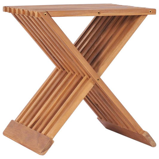 Stool | Teak | Solid Teak wood | Medium | Foldable | Folding Stool