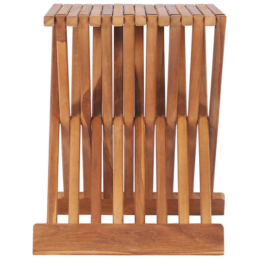48992 vidaXL Folding Stool 40x32x45 cm Solid Teak Wood