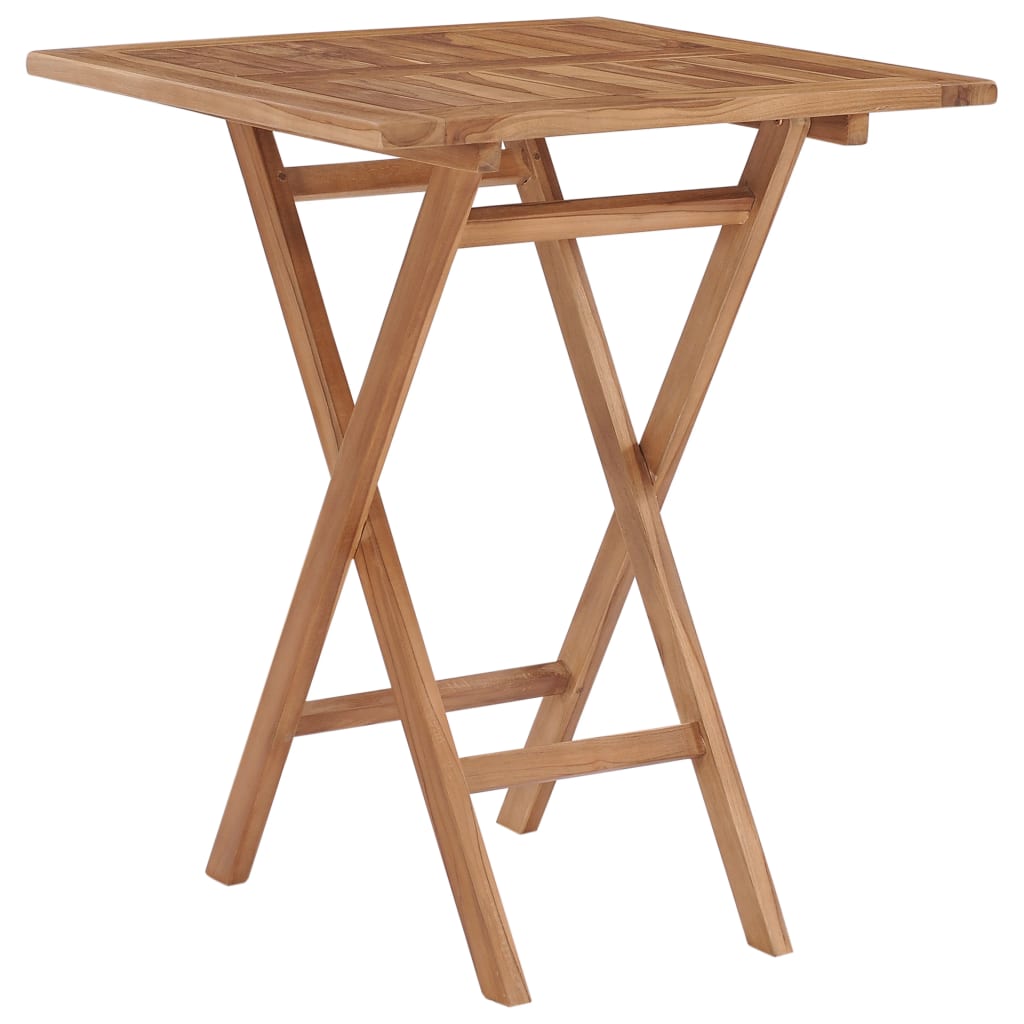 Folding Garden Table 60x60x75 cm Solid Teak Wood