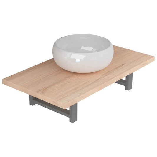 Bathroom Furniture Set | Oak | Ceramic | Medium | Durable