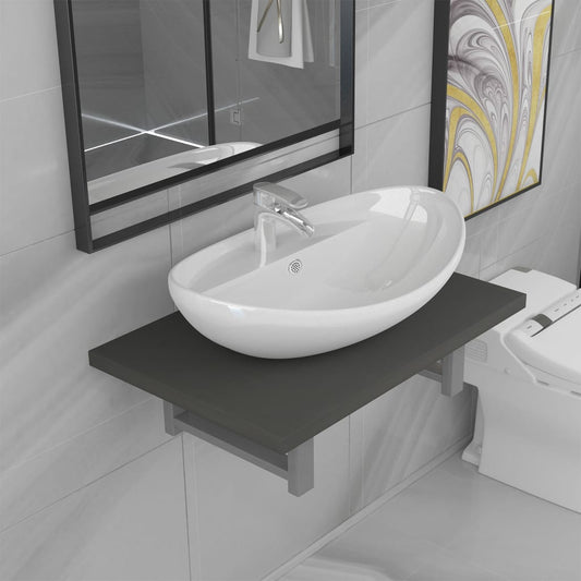 Bathroom Furniture Set | Grey and White