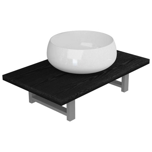 Bathroom Furniture Set | Black, White | Engineered wood, Ceramic | Medium