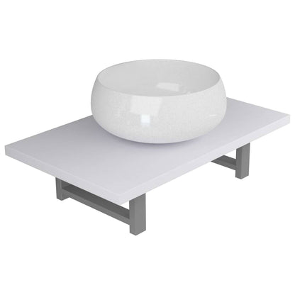 Two Piece Bathroom Furniture Set Ceramic White