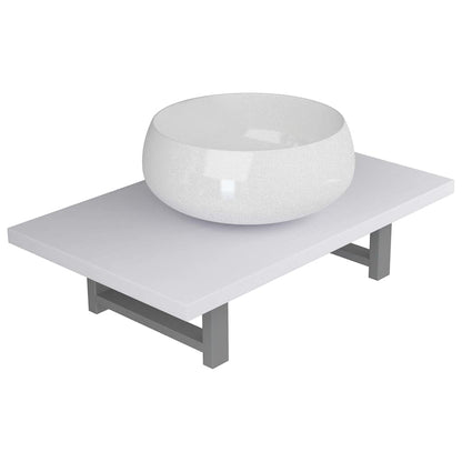 Two Piece Bathroom Furniture Set Ceramic White