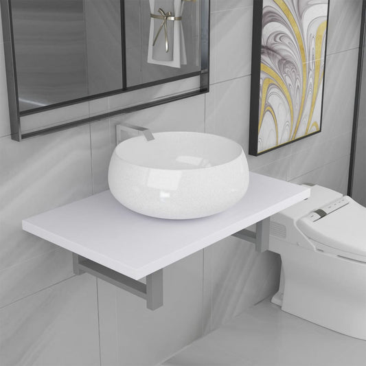 Bathroom Furniture Set | White | Ceramic | Medium
