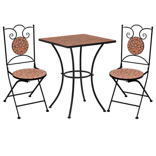 Mosaic Bistro Set | Terracotta | Powder-coated iron | Medium | Durable