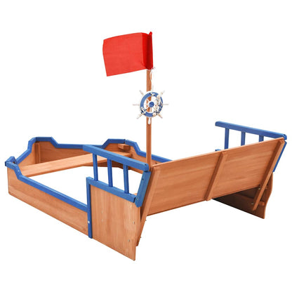Sandbox Pirate Ship Firwood 190x94,5x101 cm
