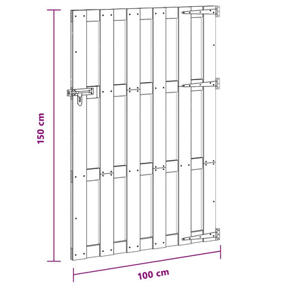 Garden Gate WPC 100x150 cm Grey