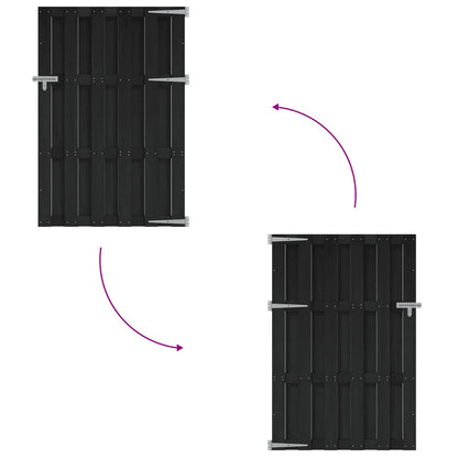 49085 vidaXL Garden Gate WPC 100x150 cm Grey
